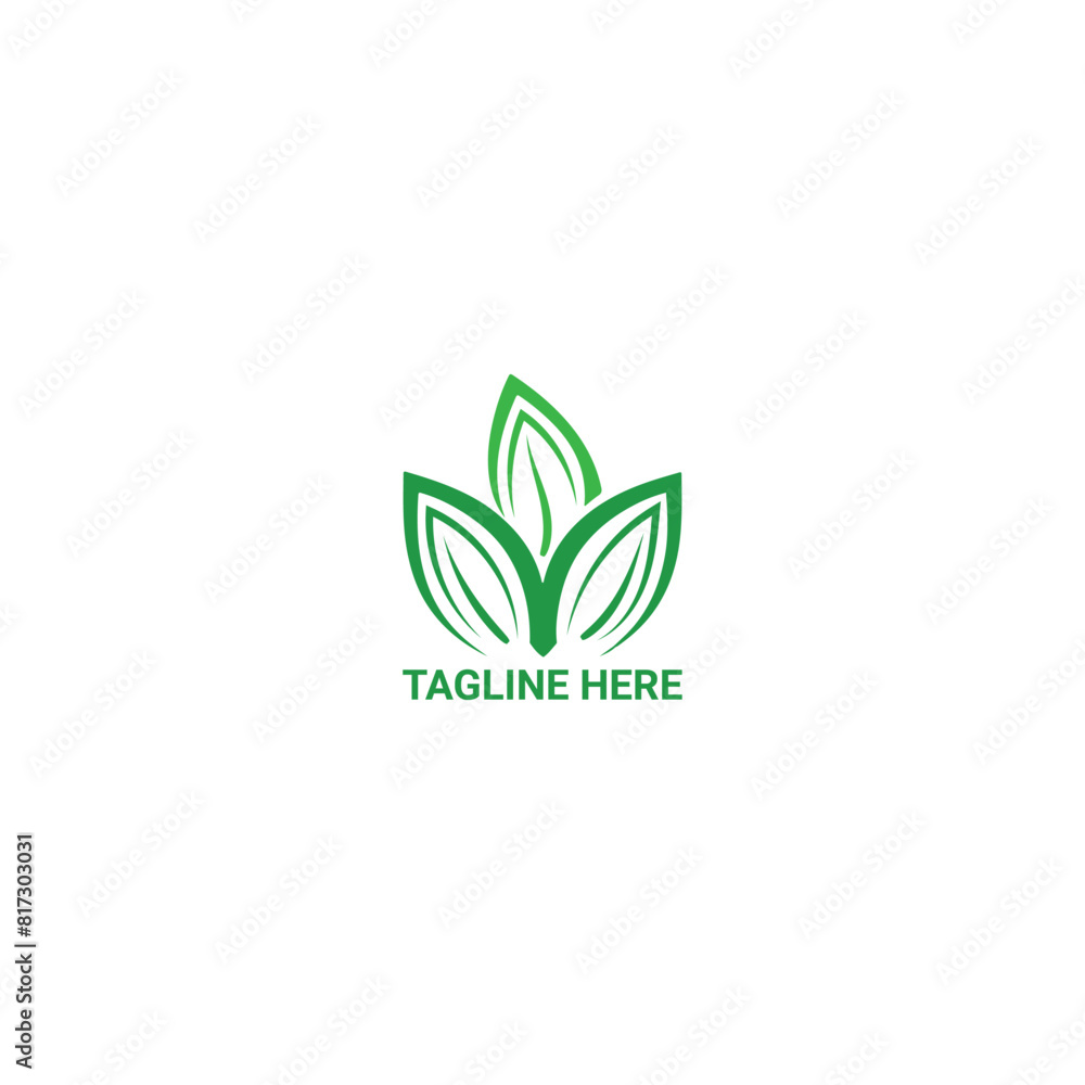 Botanical logo vector design template Botanical logo vector design template