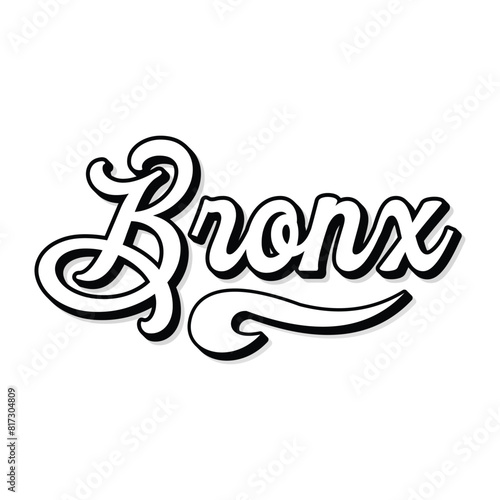 Bronx hand made script font. Vector Bronx text typography design for tshirt hoodie baseball cap jacket and other uses vector