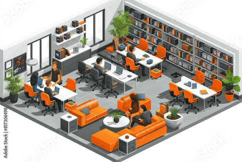 People working in the office, office life, working in an office environment © oyonni design