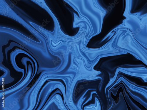 Dark Blue luxury elagant Psychedelic liquid marble fluid abstract art background design. Trendy blue marble style. Ideal for web, advertisement, prints, wallpapers.