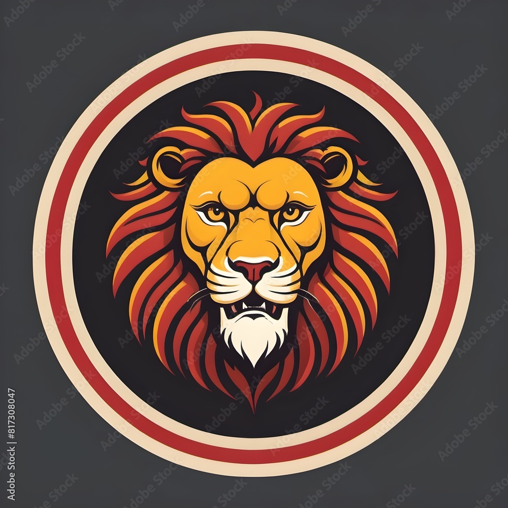 angry lion head mascot logo illustration angry lion head mascot logo illustration