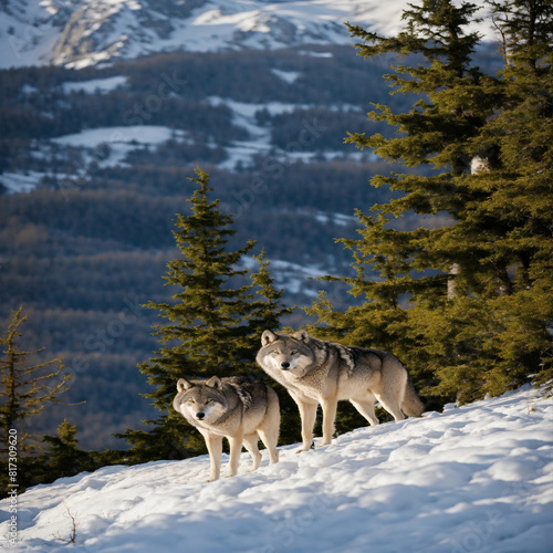 wolf in winter