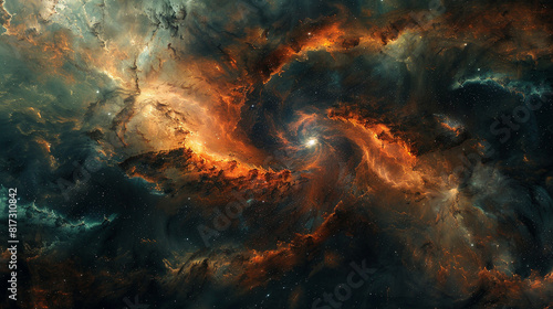 Mystical Photo of a Nebula s Enigmatic Beauty Capturing the Mysteries and Wonders of Deep Space in Stunning Detail