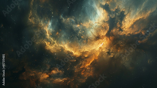 Mystical Photo of a Nebula's Enigmatic Beauty Capturing the Mysteries and Wonders of Deep Space in Stunning Detail