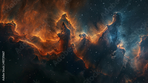 Mystical Photo of a Nebula's Enigmatic Beauty Capturing the Mysteries and Wonders of Deep Space in Stunning Detail