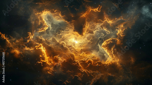 Mystical Photo of a Nebula's Enigmatic Beauty Capturing the Mysteries and Wonders of Deep Space in Stunning Detail