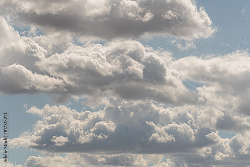 Grey clouds in the sky. Cloudy days 