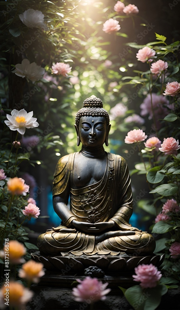 buddha statue in the garden buddha statue in the garden