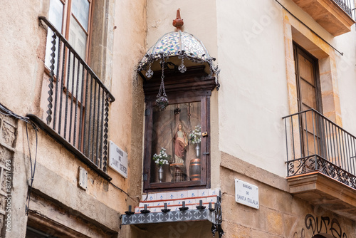 Schrein der Santa Eulàlia von Baixada de Santa Eulàlia im gotischen Viertel von Barcelona, Spanien photo