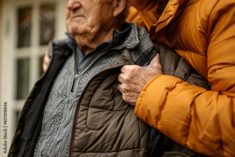 Close up of two individuals embracing, showcasing affection and companionship Close up of two individuals embracing, showcasing affection and companionship