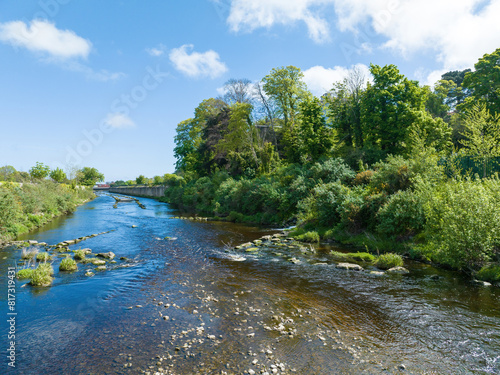 river dargle in bray, county wicklow, ireland photo