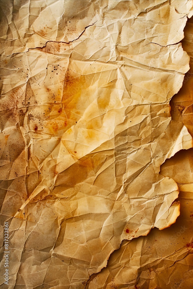 A brown paper background with a torn edge. A brown paper background with a torn edge.