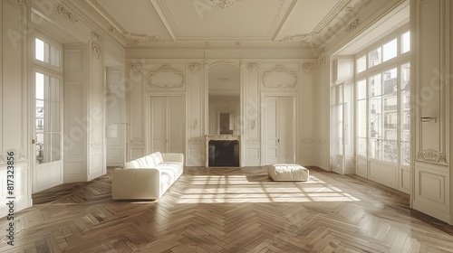 A classically designed Parisian apartment interior photo