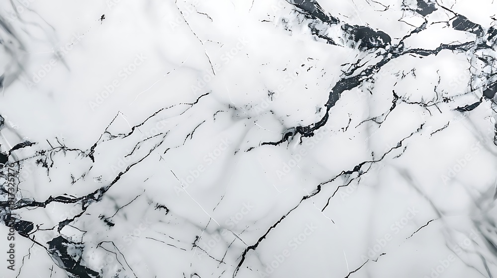 Obraz premium White marble texture with gray veins.