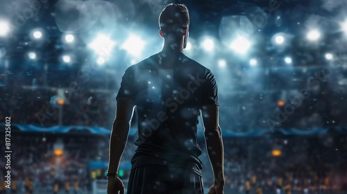 Bathed in Glory: Soccer Hero Soaks Up the Adulation (Dramatic Lighting, Cinematic Sports Photography)