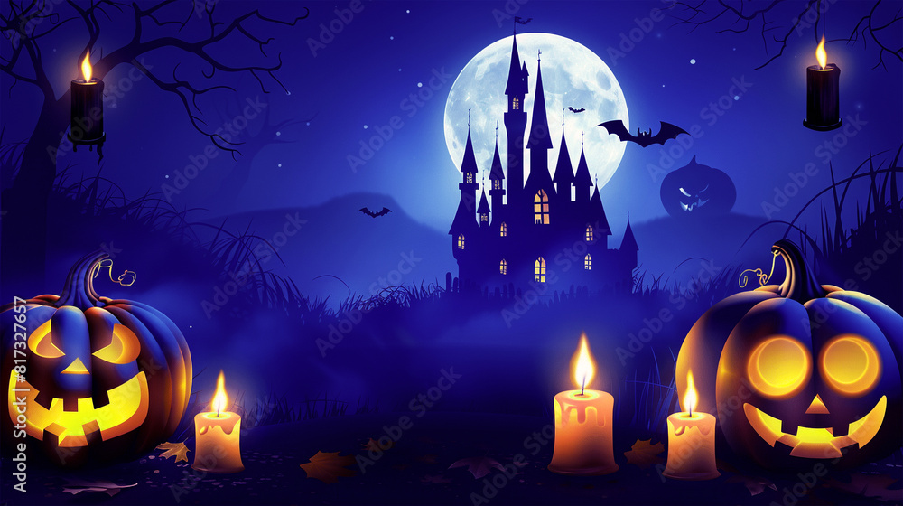 Fototapeta premium Spooky Halloween Background