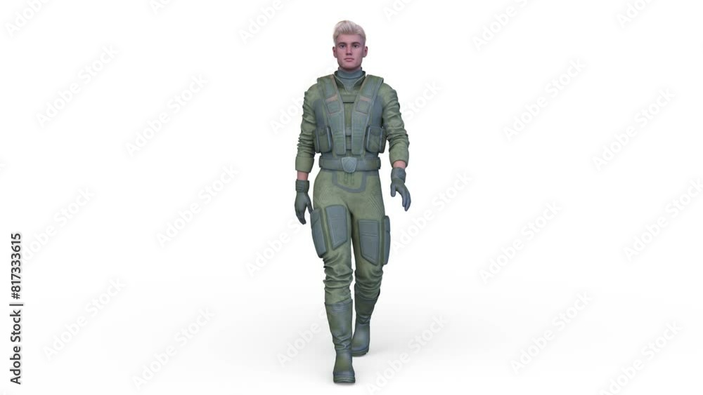 歩くサイバーマン 3DCGレンダリング 歩くサイバーマン 3DCGレンダリング