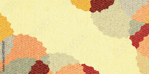 和柄　波　模様　背景