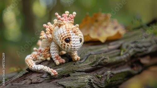 Adorable and petite Amigurumi creature crafted by hand with knitted materials