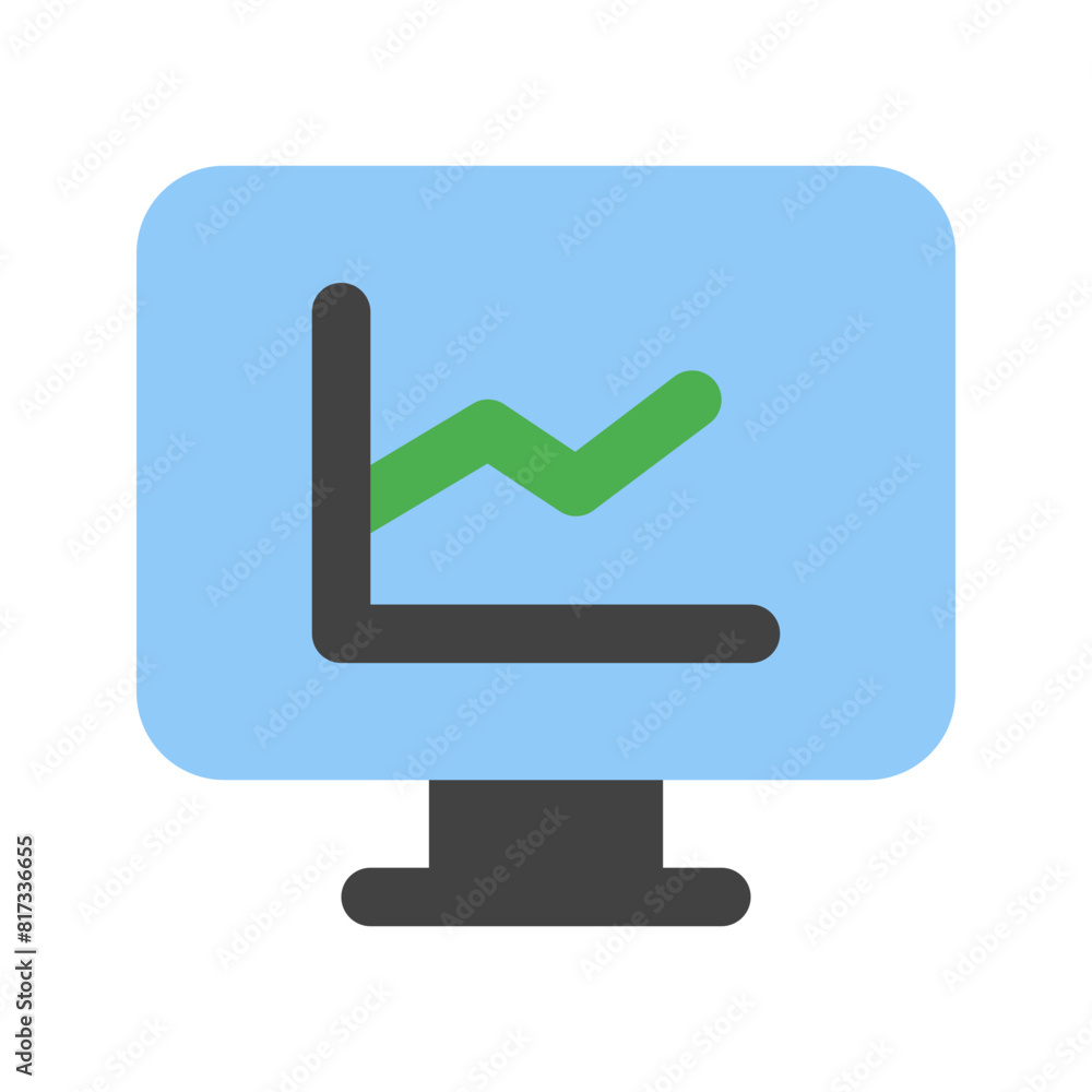 stock market flat icon stock market flat icon