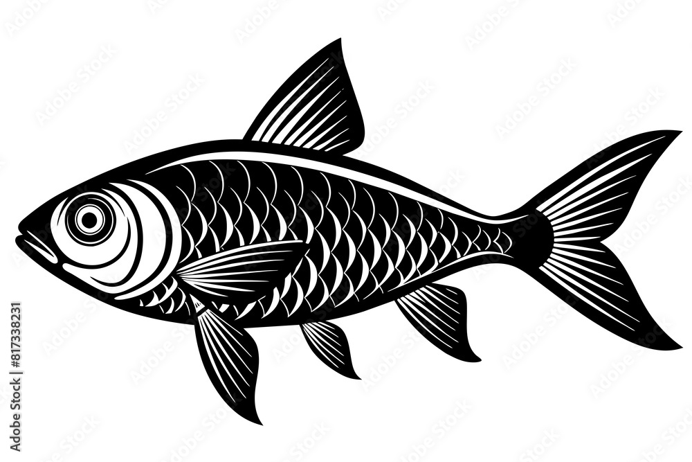 tetra on white background vector silhouette illustration tetra on white background vector silhouette illustration