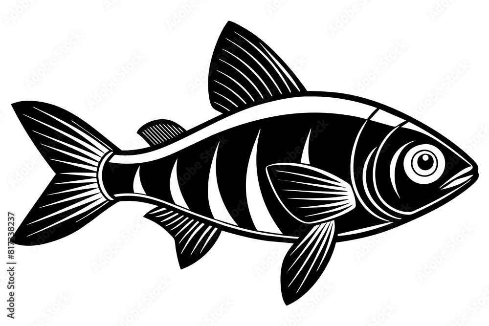 tetra on white background vector silhouette illustration tetra on white background vector silhouette illustration