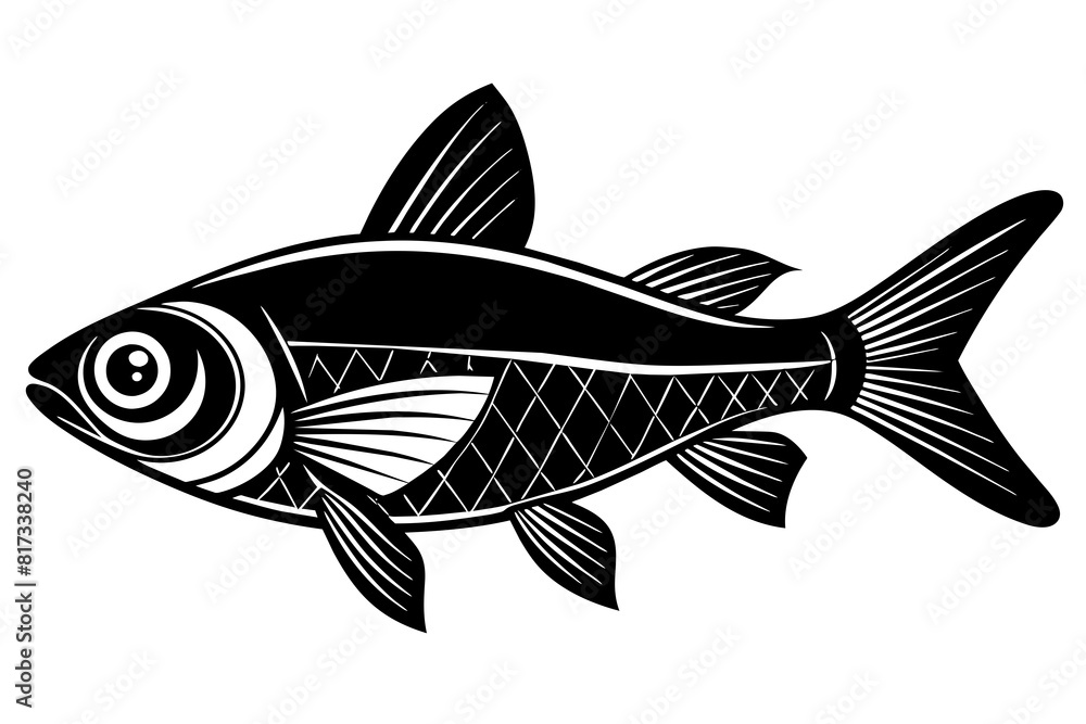 tetra on white background vector silhouette illustration tetra on white background vector silhouette illustration