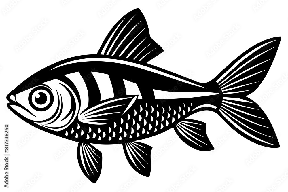tetra on white background vector silhouette illustration tetra on white background vector silhouette illustration