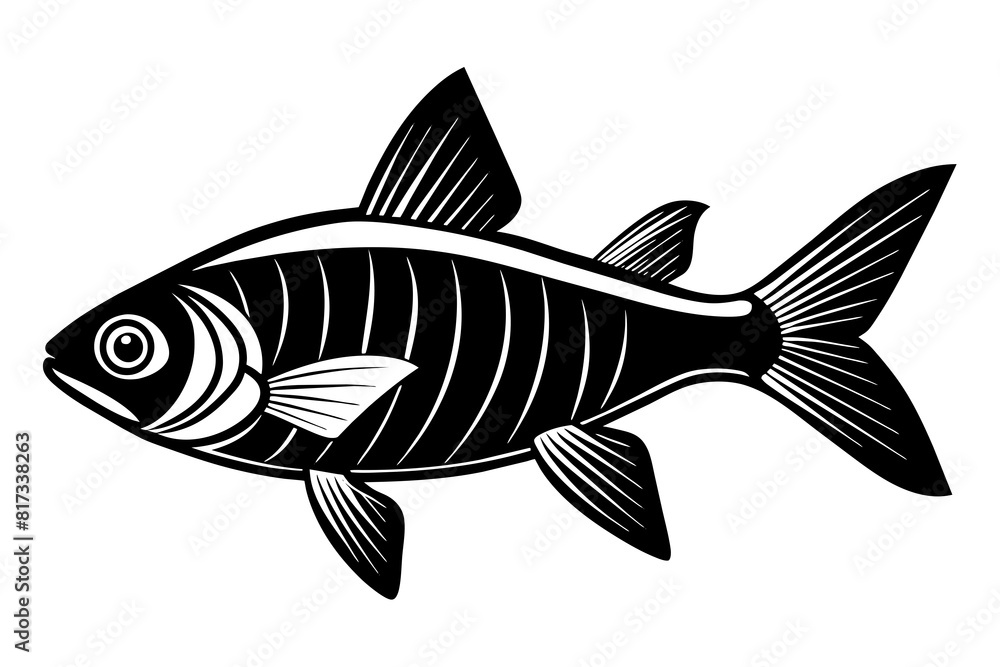 tetra on white background vector silhouette illustration tetra on white background vector silhouette illustration
