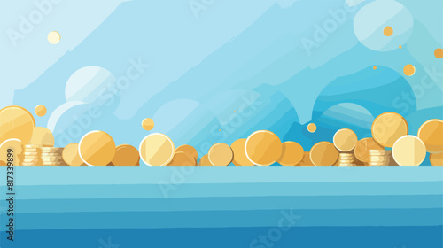 Trendy money poster banner background template with