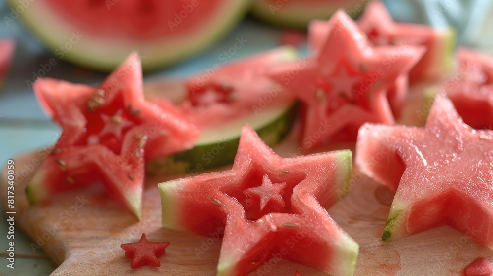 Celebrate your 4th of July bash with watermelon stars the perfect patriotic treat for your party Celebrate your 4th of July bash with watermelon stars the perfect patriotic treat for your party