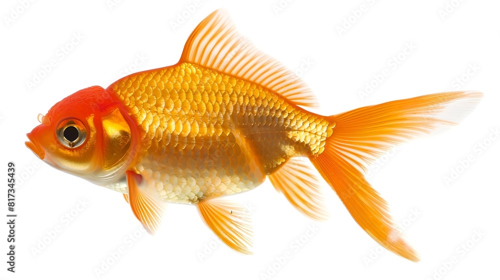 Vibrant Goldfish Swimming in Isolation, Perfect for Educational Use. A Detailed Illustration of Aquatic Life. Ideal for Projects and Decor. AI Vibrant Goldfish Swimming in Isolation, Perfect for Educational Use. A Detailed Illustration of Aquatic Life. Ideal for Projects and Decor. AI