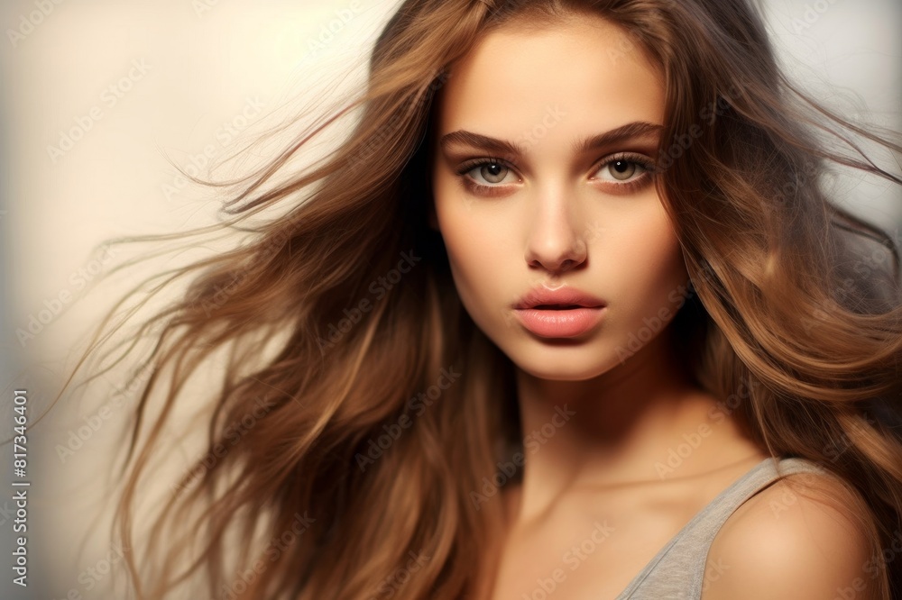 close up portrait of a beautiful long haired woman close up portrait of a beautiful long haired woman