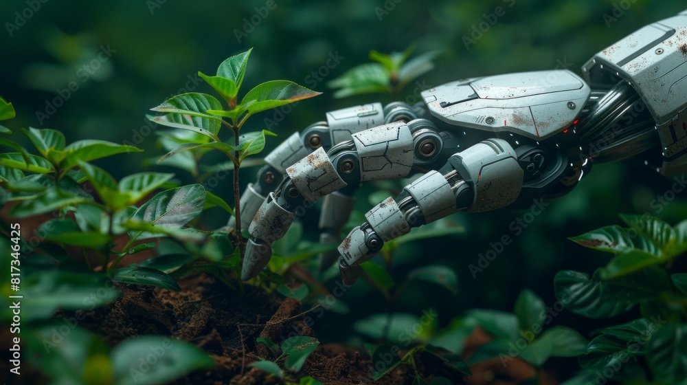 Robotic Hand Nurturing Plant 9 Robotic Hand Nurturing Plant 9