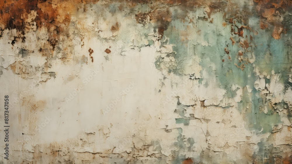 Grunge textured wall with peeling paint Grunge textured wall with peeling paint