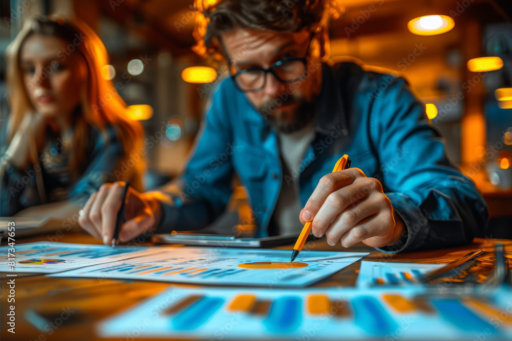 A quarterly review meeting evaluating performance metrics and KPIs. Concept of performance management and accountability. Generative Ai. A quarterly review meeting evaluating performance metrics and KPIs. Concept of performance management and accountability. Generative Ai.