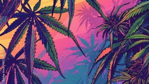 The background for the design has a theme of plants and peace. A relaxing design that you can use on business cards and greeting cards.