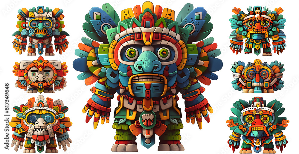 Fototapeta premium Tolteca god Quetzalcoatl ( The Feathered Serpent god, associated with learning, creation,