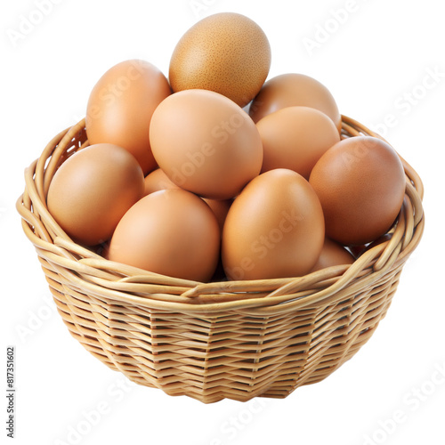 Wallpaper Mural A basket full of eggs is sitting on a transparent background Torontodigital.ca
