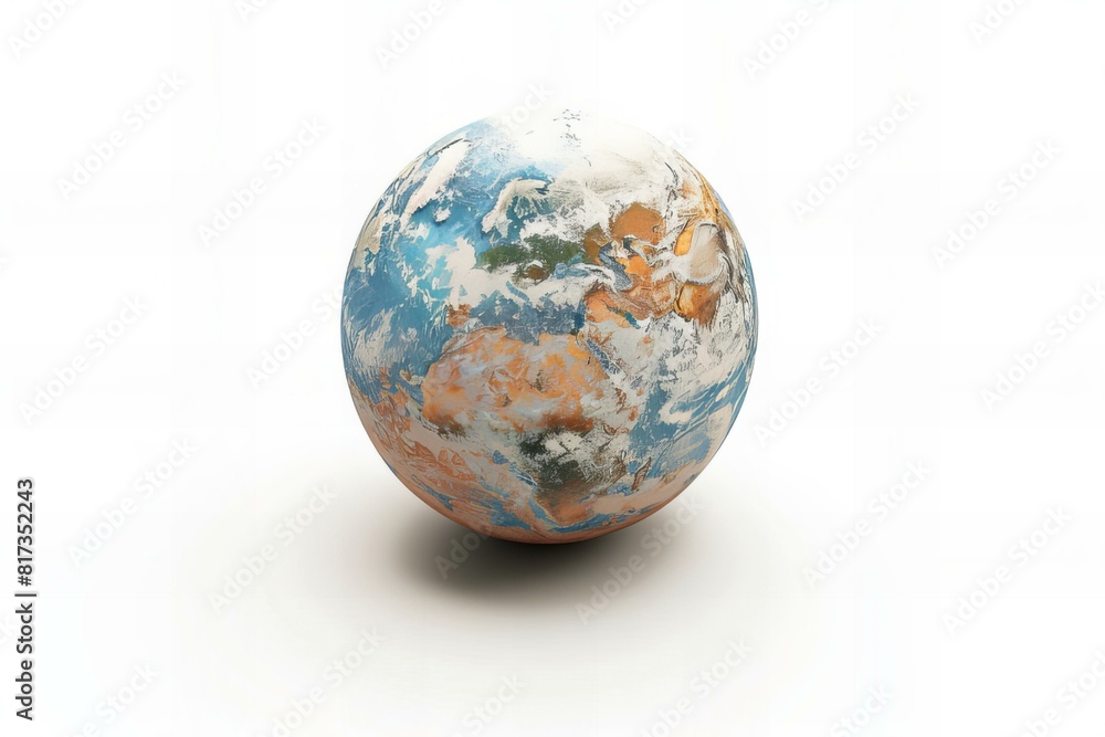 A globe on a white background A globe on a white background