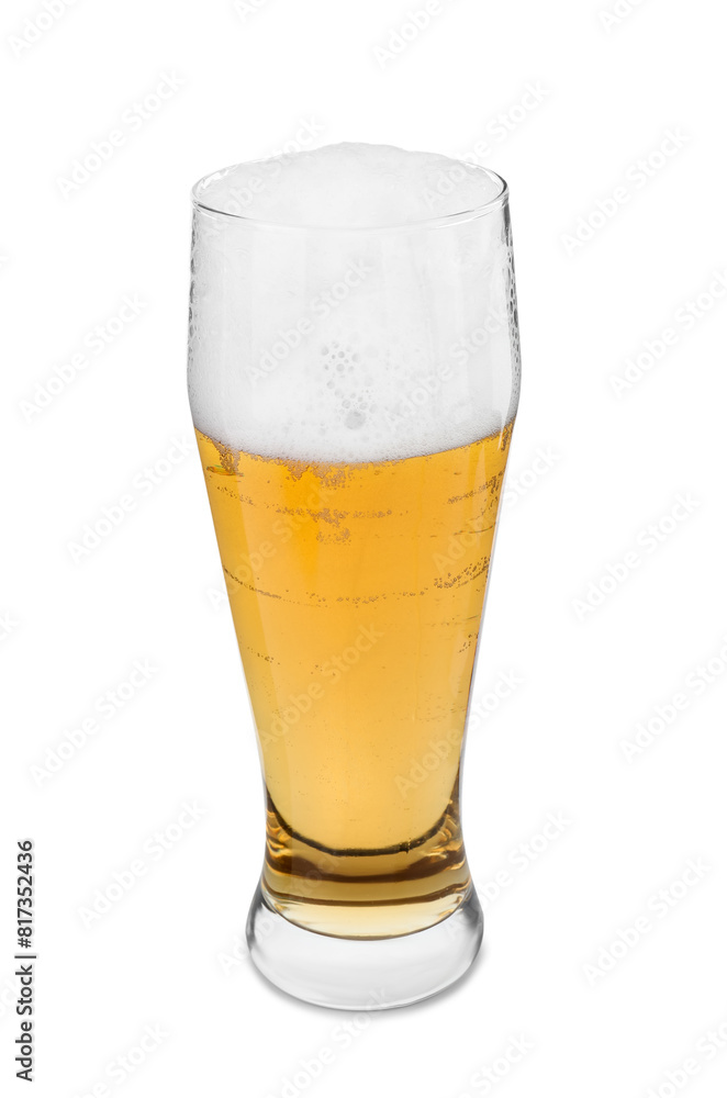 Full glass of beer isolated on white Full glass of beer isolated on white