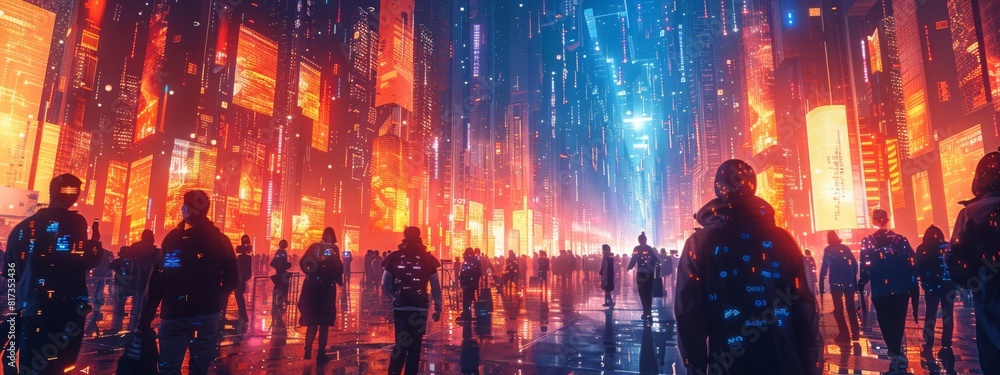 A dynamic scene of a tech conference with keynote speakers, attendees, and interactive exhibits. High-energy and innovative atmosphere. A dynamic scene of a tech conference with keynote speakers, attendees, and interactive exhibits. High-energy and innovative atmosphere.