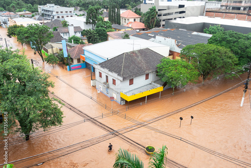 Flood in southern Brazil leaves the city of Igrejinha flooded