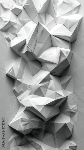 Grey 3d geometrical shapes wallpaper