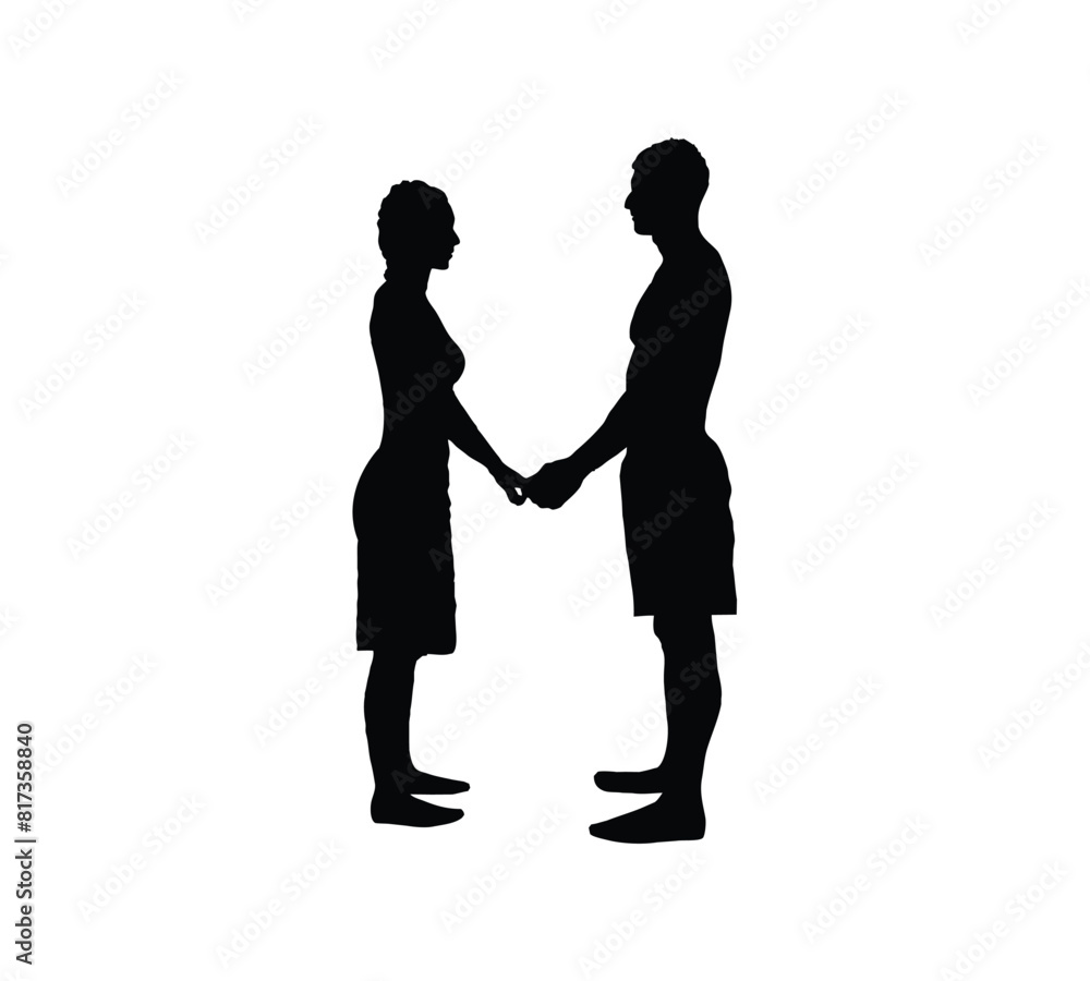 Romantic Love Couple Silhouette Vector Romantic Love Couple Silhouette Vector