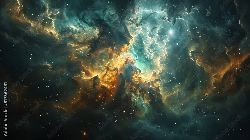 Vibrant Photo of a Nebula's Star-Studded Beauty Exploring the Celestial Splendor of Deep Space in Vivid Detail Vibrant Photo of a Nebula's Star-Studded Beauty Exploring the Celestial Splendor of Deep Space in Vivid Detail
