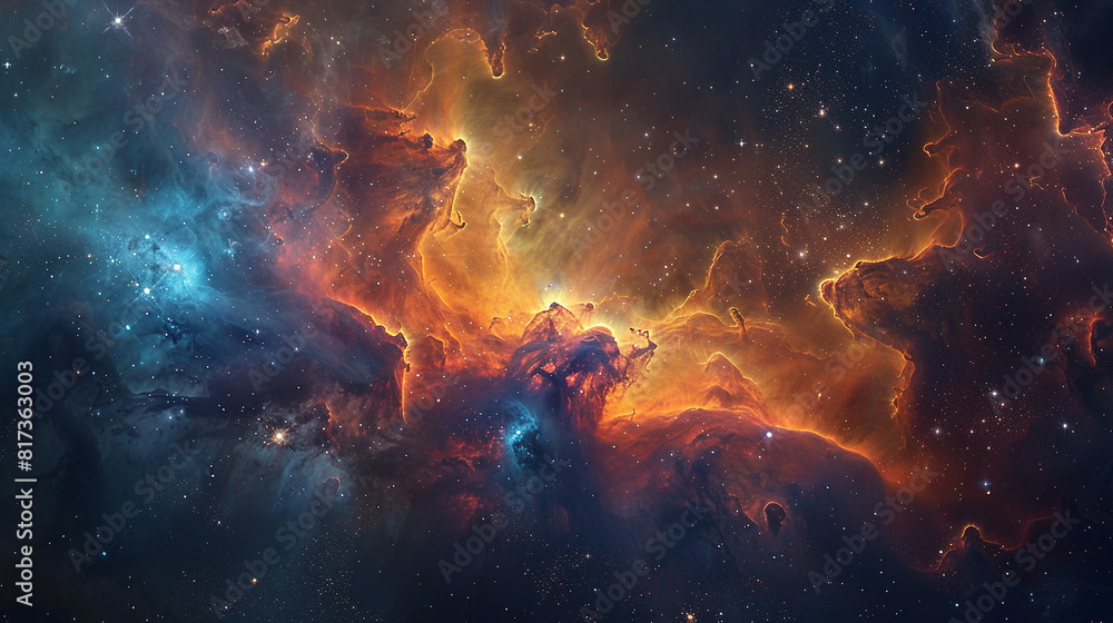 Vibrant Photo of a Nebula's Star-Studded Beauty Exploring the Celestial Splendor of Deep Space in Vivid Detail Vibrant Photo of a Nebula's Star-Studded Beauty Exploring the Celestial Splendor of Deep Space in Vivid Detail