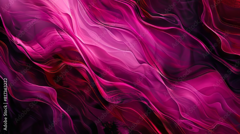 A black and pink abstract painting. A black and pink abstract painting.
