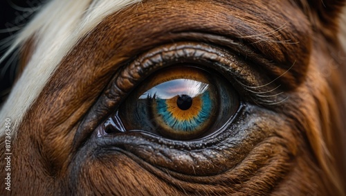 Horse eye macro view