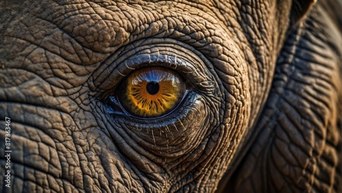 Close up of an elephant eye © SD Danver